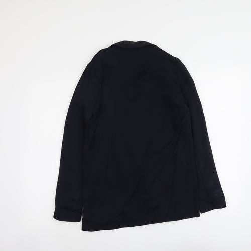 Topshop Womens Blue Viscose Jacket Suit Jacket Size 6