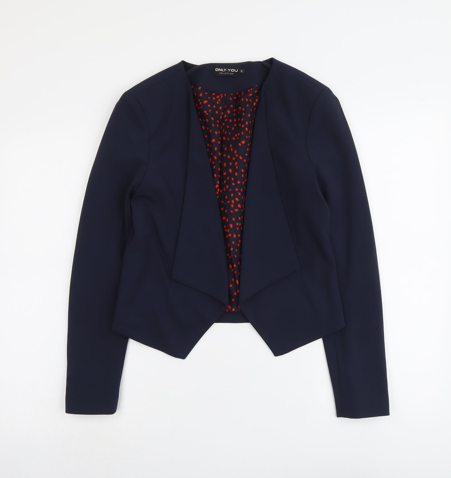 Only You Womens Blue Polyester Jacket Blazer Size 6
