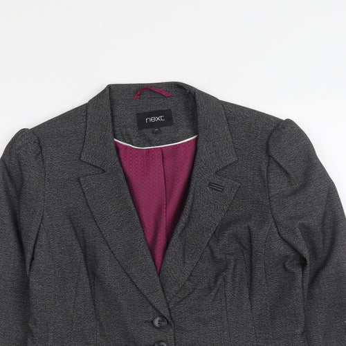 NEXT Womens Grey Polyester Jacket Suit Jacket Size 12