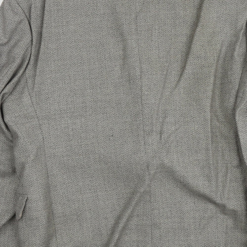 James Barry Mens Grey Geometric Wool Jacket Suit Jacket Size M Regular