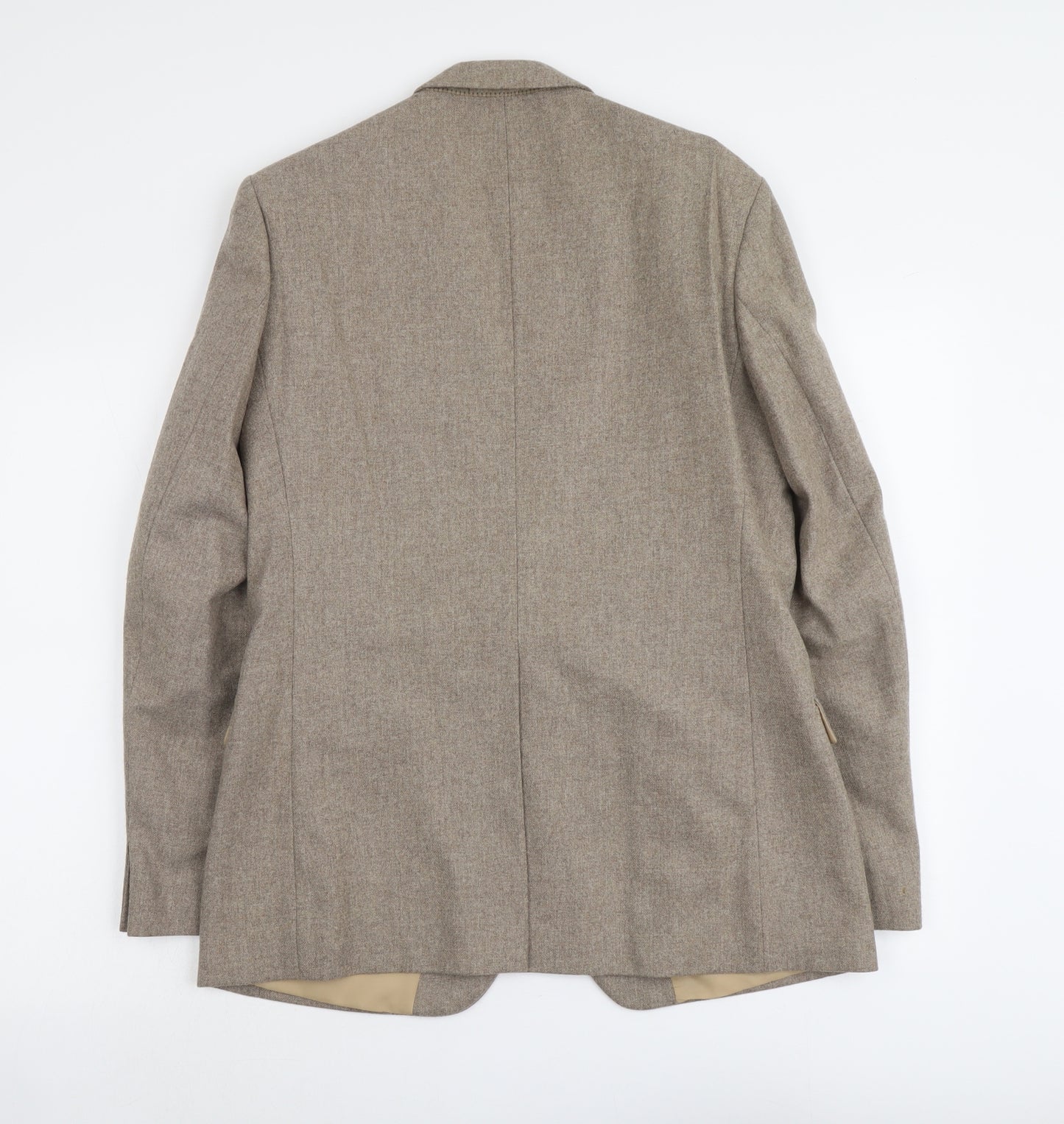 Falconry Mens Beige Wool Jacket Suit Jacket Size M Regular