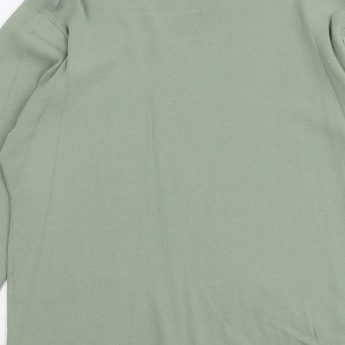 Bonmarché Womens Green V-Neck Viscose Pullover Jumper Size XL