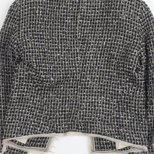 Yen Womens Blue Geometric Jacket Size 8