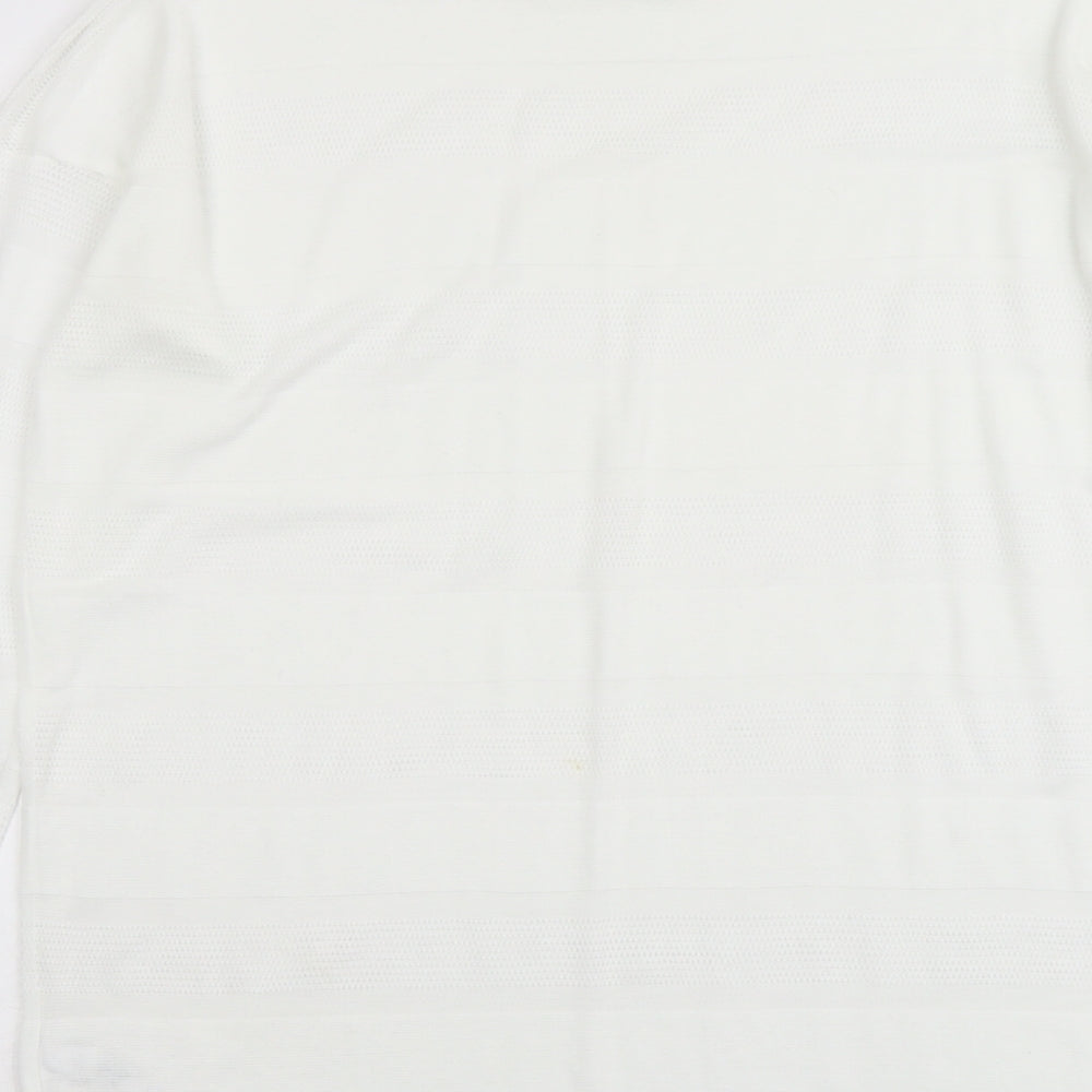NEXT Womens White Round Neck Polyester Pullover Jumper Size 14