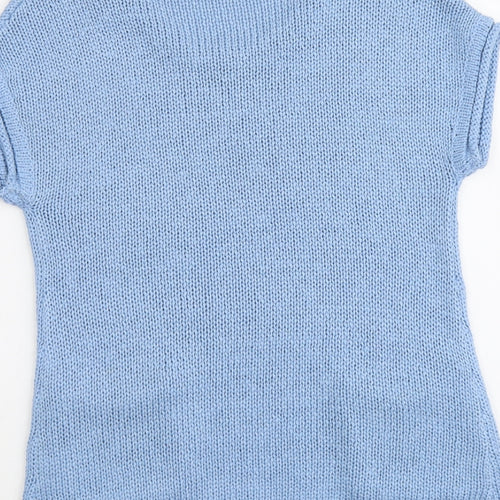 Intuition Womens Blue Round Neck Acrylic Pullover Jumper Size 8
