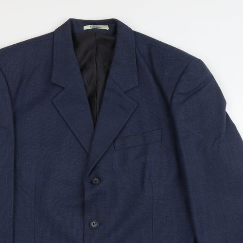 Part Two Mens Blue Polyester Jacket Suit Jacket Size L Regular