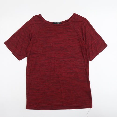Select Womens Red Round Neck Viscose Pullover Jumper Size 10