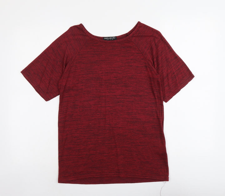 Select Womens Red Round Neck Viscose Pullover Jumper Size 10