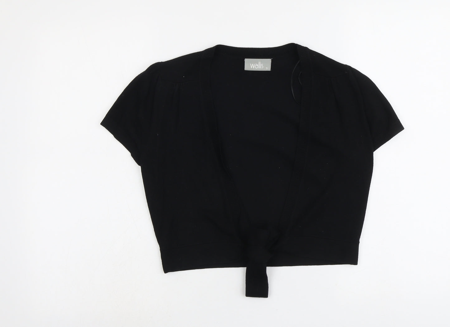Wallis Womens Black V-Neck Viscose Cardigan Jumper Size S