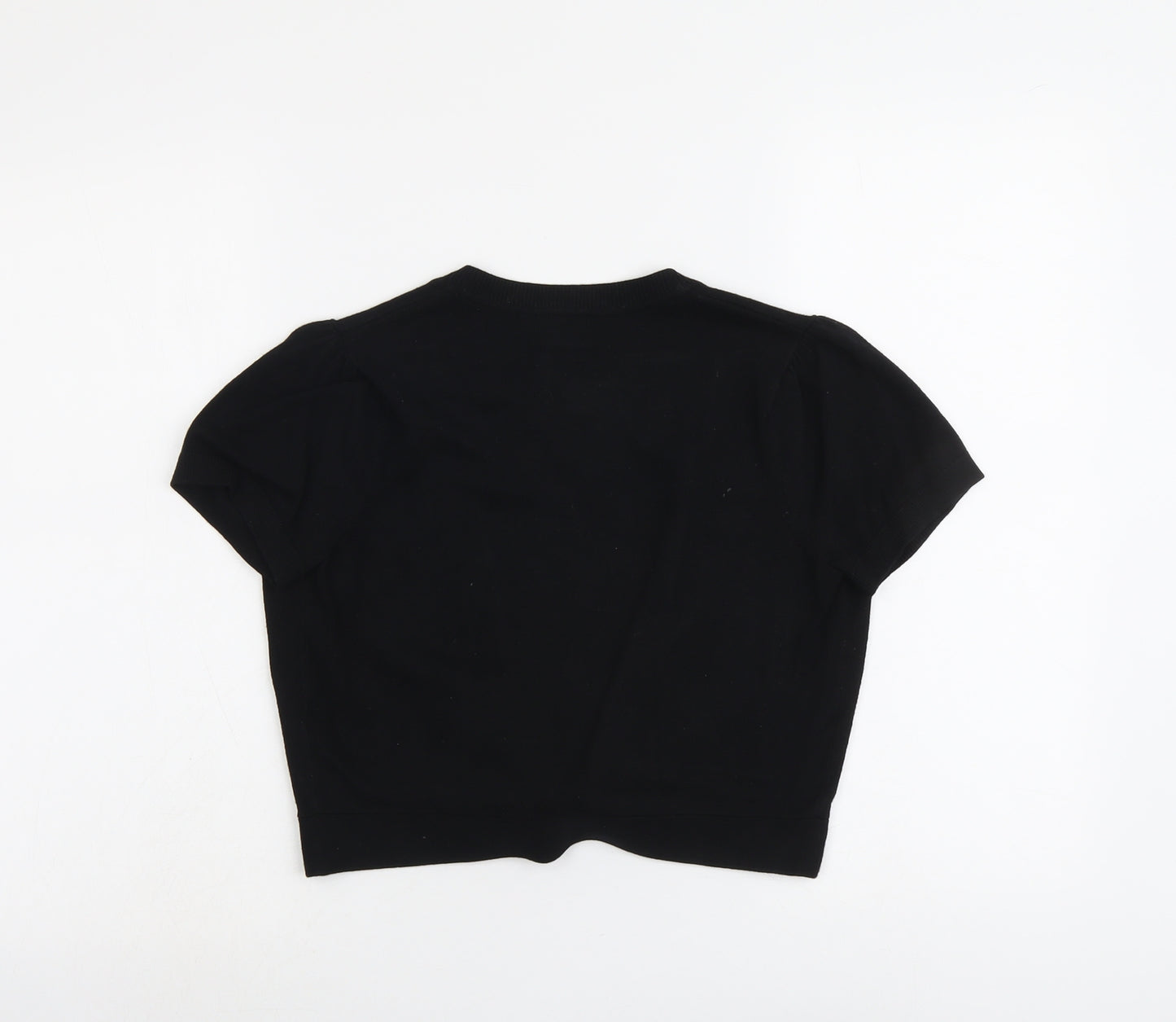 Wallis Womens Black V-Neck Viscose Cardigan Jumper Size S