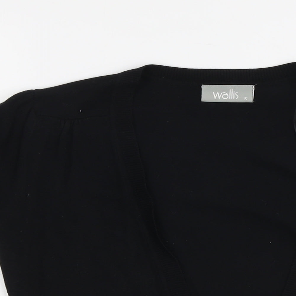 Wallis Womens Black V-Neck Viscose Cardigan Jumper Size S
