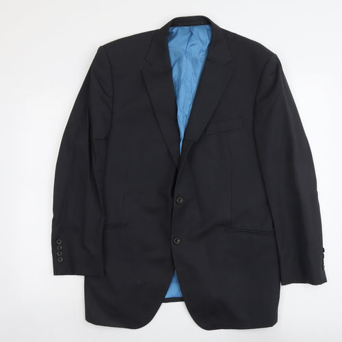 Marks and Spencer Mens Black Wool Jacket Blazer Size M Regular