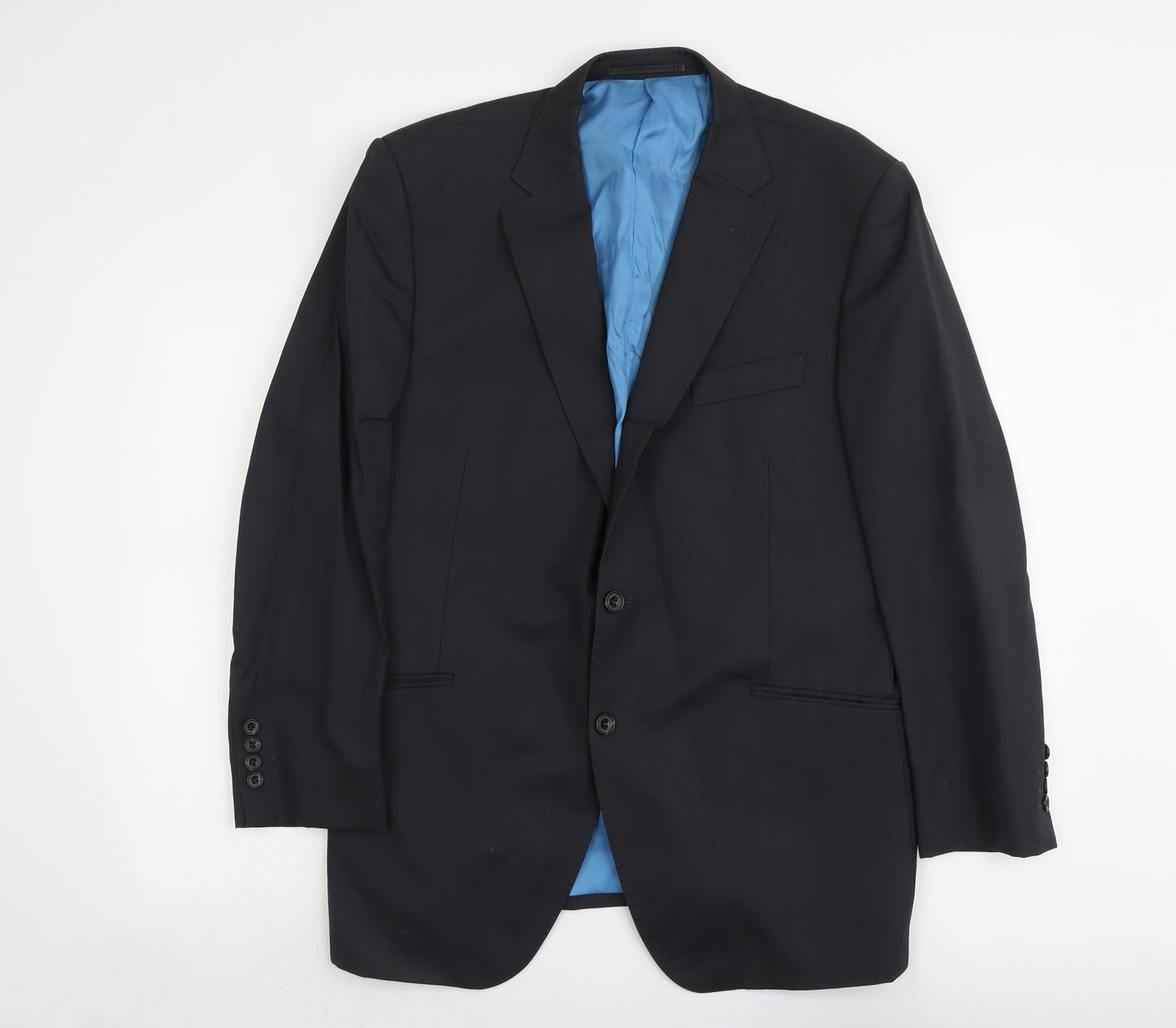 Marks and Spencer Mens Black Wool Jacket Blazer Size M Regular