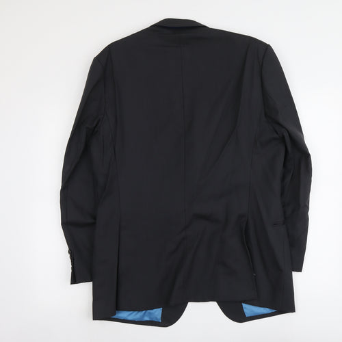 Marks and Spencer Mens Black Wool Jacket Blazer Size M Regular