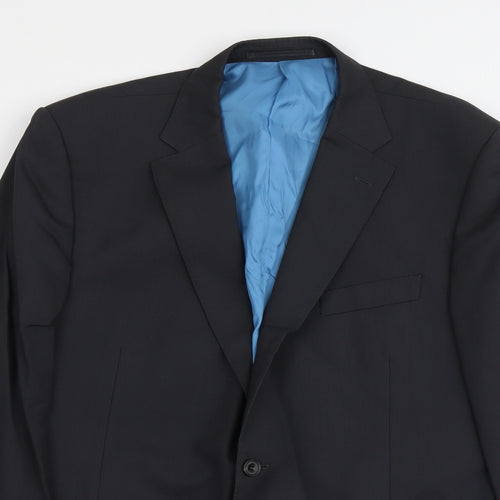 Marks and Spencer Mens Black Wool Jacket Blazer Size M Regular