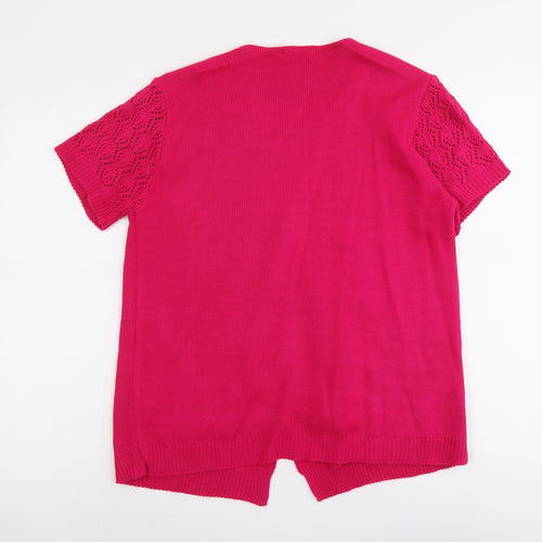 Stylisio Womens Pink Round Neck Acrylic Pullover Jumper Size S - Twin Set