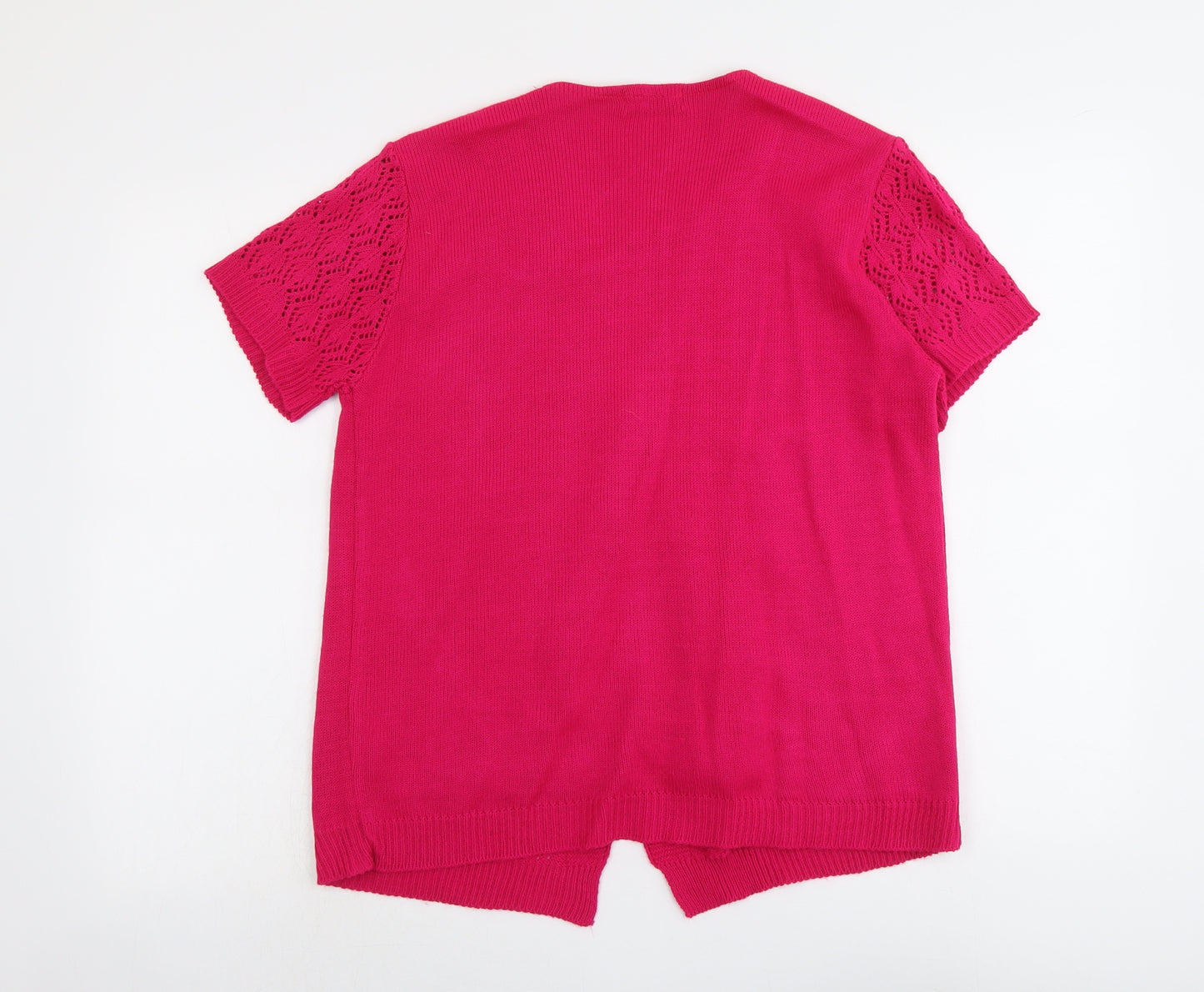 Stylisio Womens Pink Round Neck Acrylic Pullover Jumper Size S - Twin Set