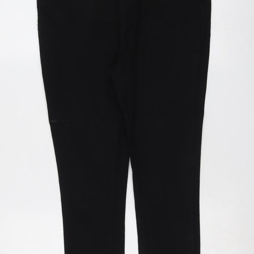 Boohoo Womens Black Cotton Skinny Jeans Size 8 L28 in Regular Button