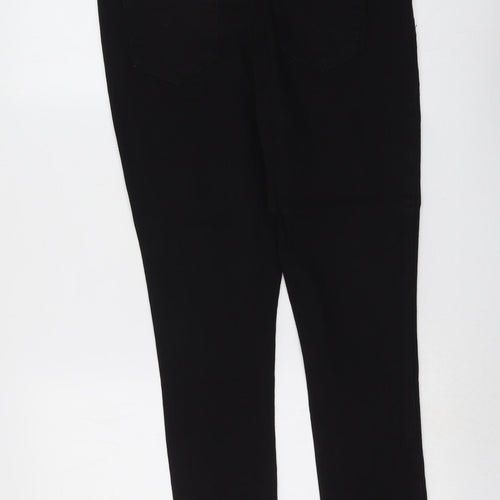Boohoo Womens Black Cotton Skinny Jeans Size 8 L28 in Regular Button