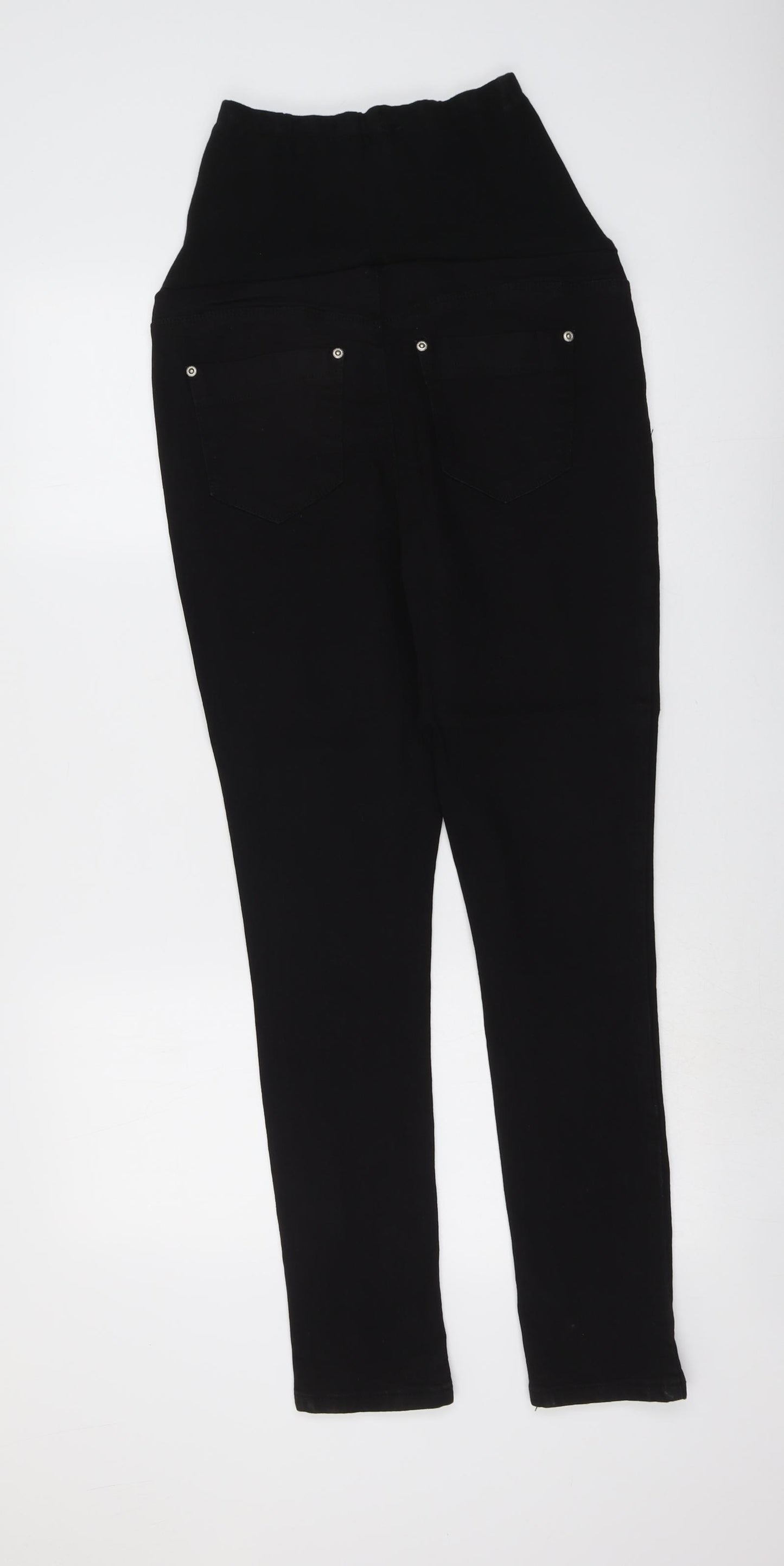 Boohoo Womens Black Cotton Skinny Jeans Size 8 L28 in Regular Button