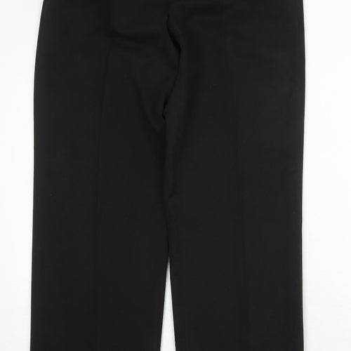 Jack Reid Mens Black Polyester Trousers Size 30 in Regular Zip