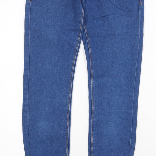 JustF Womens Blue Cotton Skinny Jeans Size XS Regular Zip