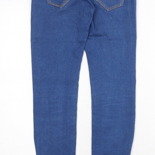 JustF Womens Blue Cotton Skinny Jeans Size XS Regular Zip