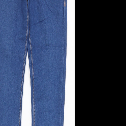JustF Womens Blue Cotton Skinny Jeans Size XS Regular Zip