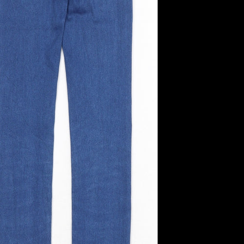 JustF Womens Blue Cotton Skinny Jeans Size XS Regular Zip
