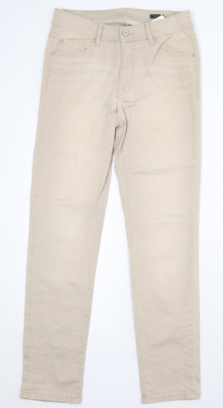 Angel Womens Beige Cotton Skinny Jeans Size 29 in Regular Zip