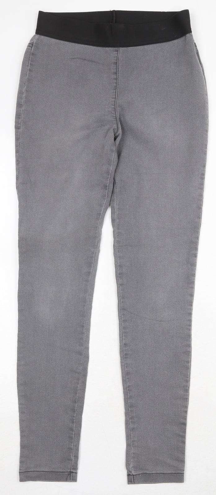 Marks and Spencer Womens Grey Cotton Skinny Jeans Size 8 Regular