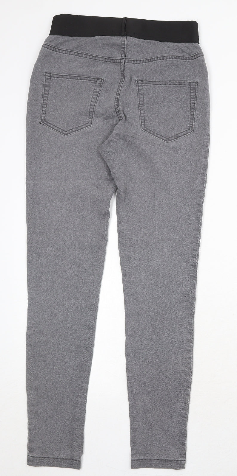Marks and Spencer Womens Grey Cotton Skinny Jeans Size 8 Regular