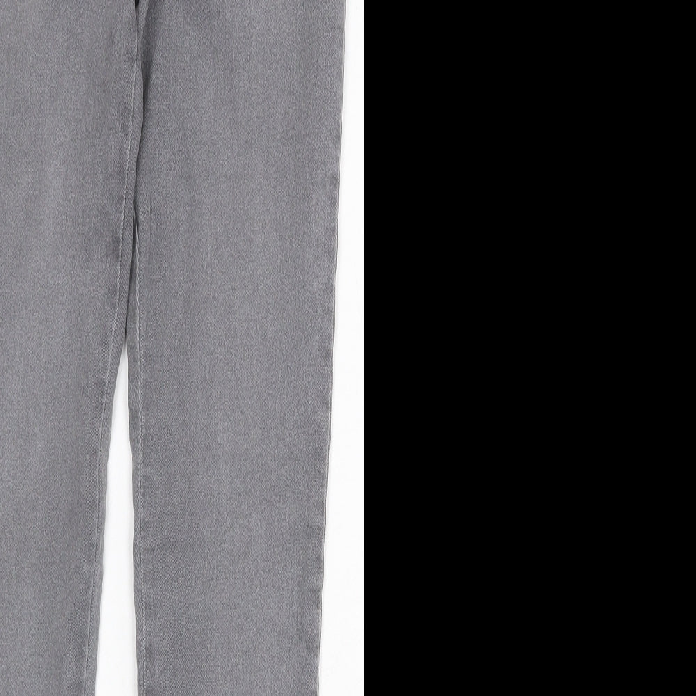 Marks and Spencer Womens Grey Cotton Skinny Jeans Size 8 Regular