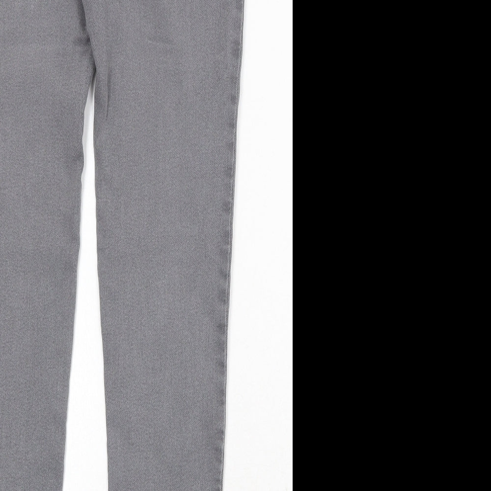 Marks and Spencer Womens Grey Cotton Skinny Jeans Size 8 Regular