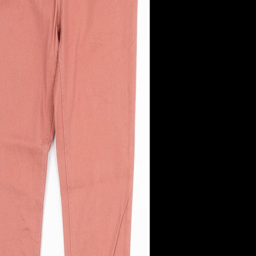 Miso Womens Pink Cotton Skinny Jeans Size 10 Regular Zip