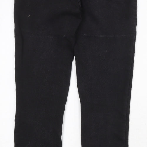 Dunnes Stores Womens Black Cotton Skinny Jeans Size 10 Regular Zip