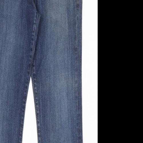 Full Circle Womens Blue Cotton Straight Jeans Size 34 in Regular Zip