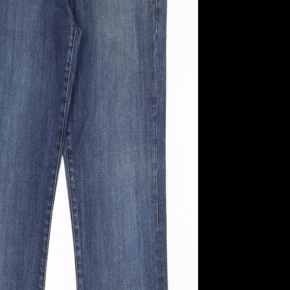 Full Circle Womens Blue Cotton Straight Jeans Size 34 in Regular Zip