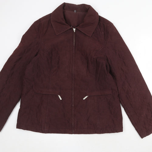 Richards Womens Red Jacket Size 16 Zip
