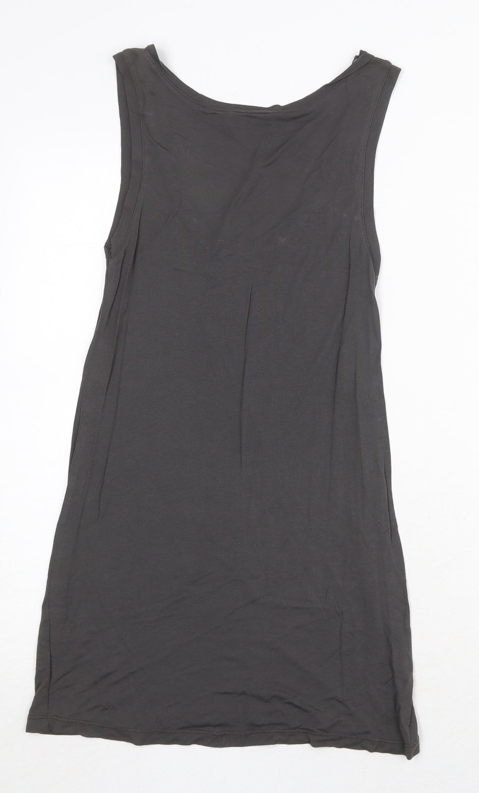 Select Womens Grey Viscose Basic Tank Size 8 Round Neck - Rock N Roll