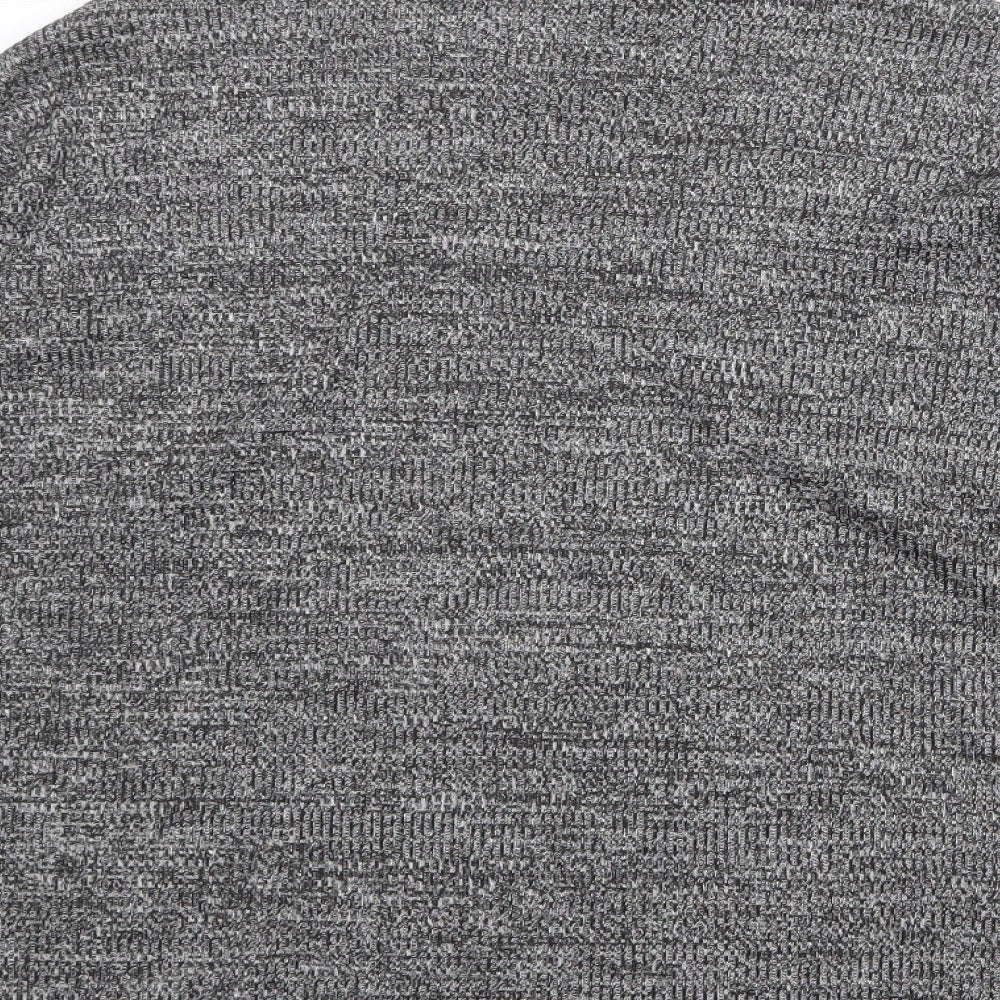 H&M Womens Grey Mock Neck Geometric Polyester Pullover Jumper Size M