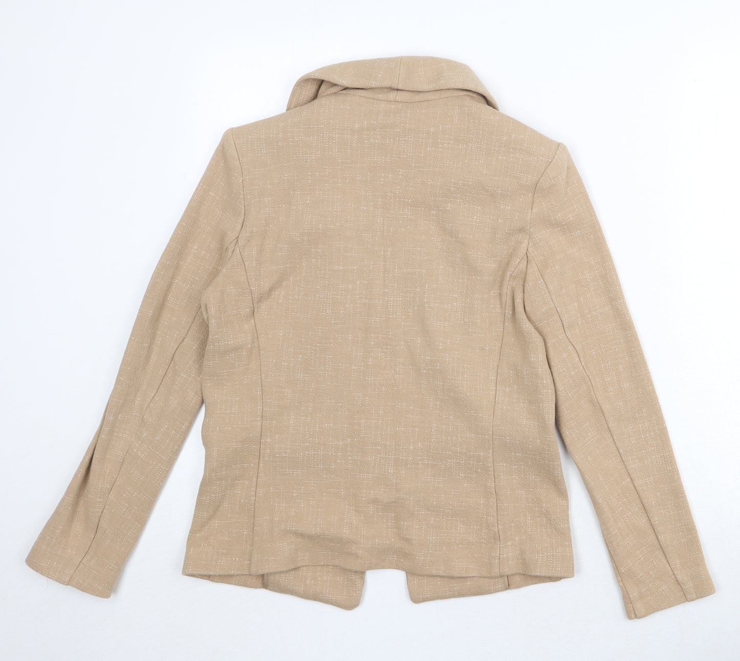 Marks and Spencer Womens Beige Cotton Jacket Blazer Size 10