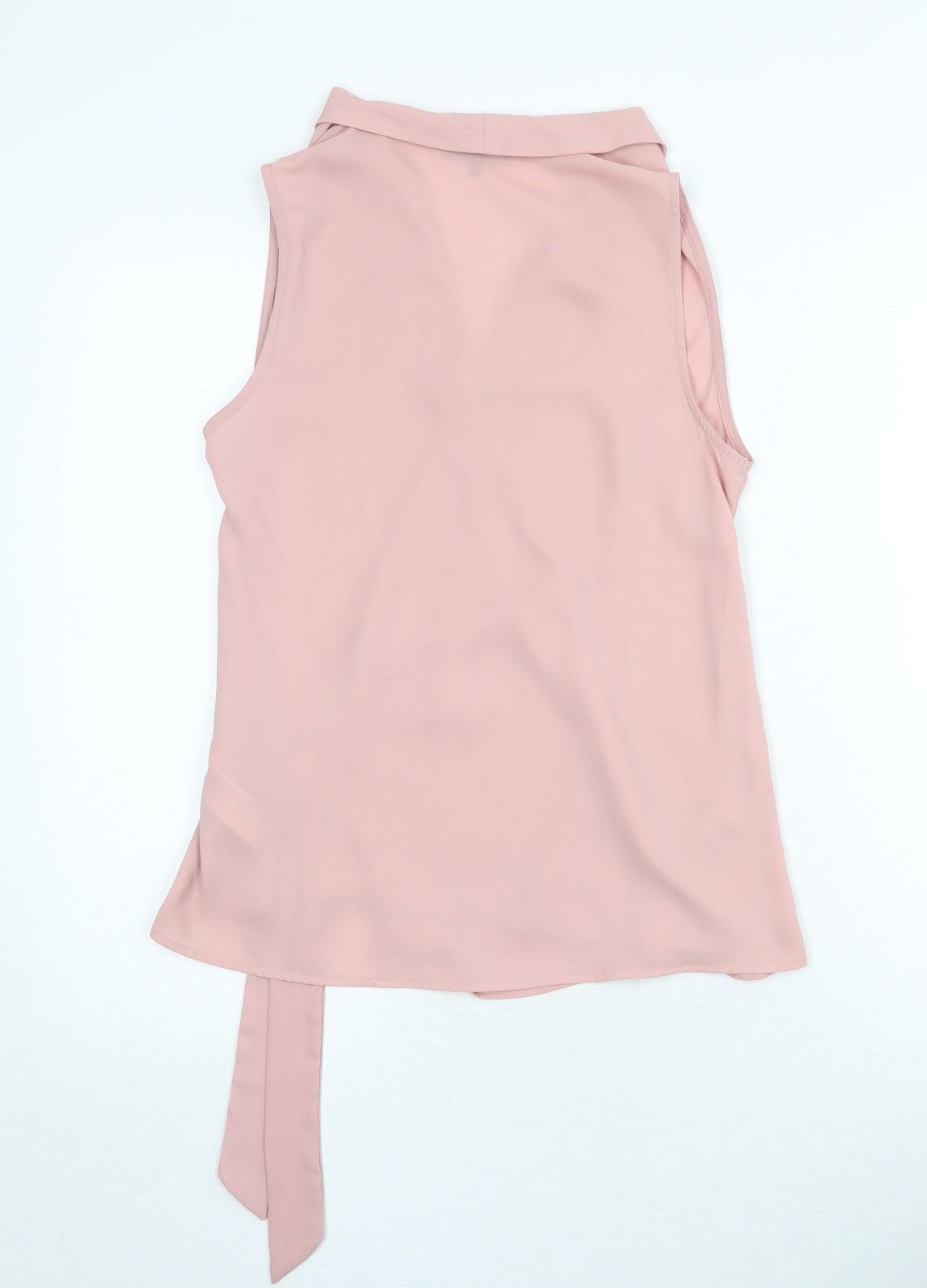 New Look Womens Pink Polyester Basic Tank Size 8 V-Neck