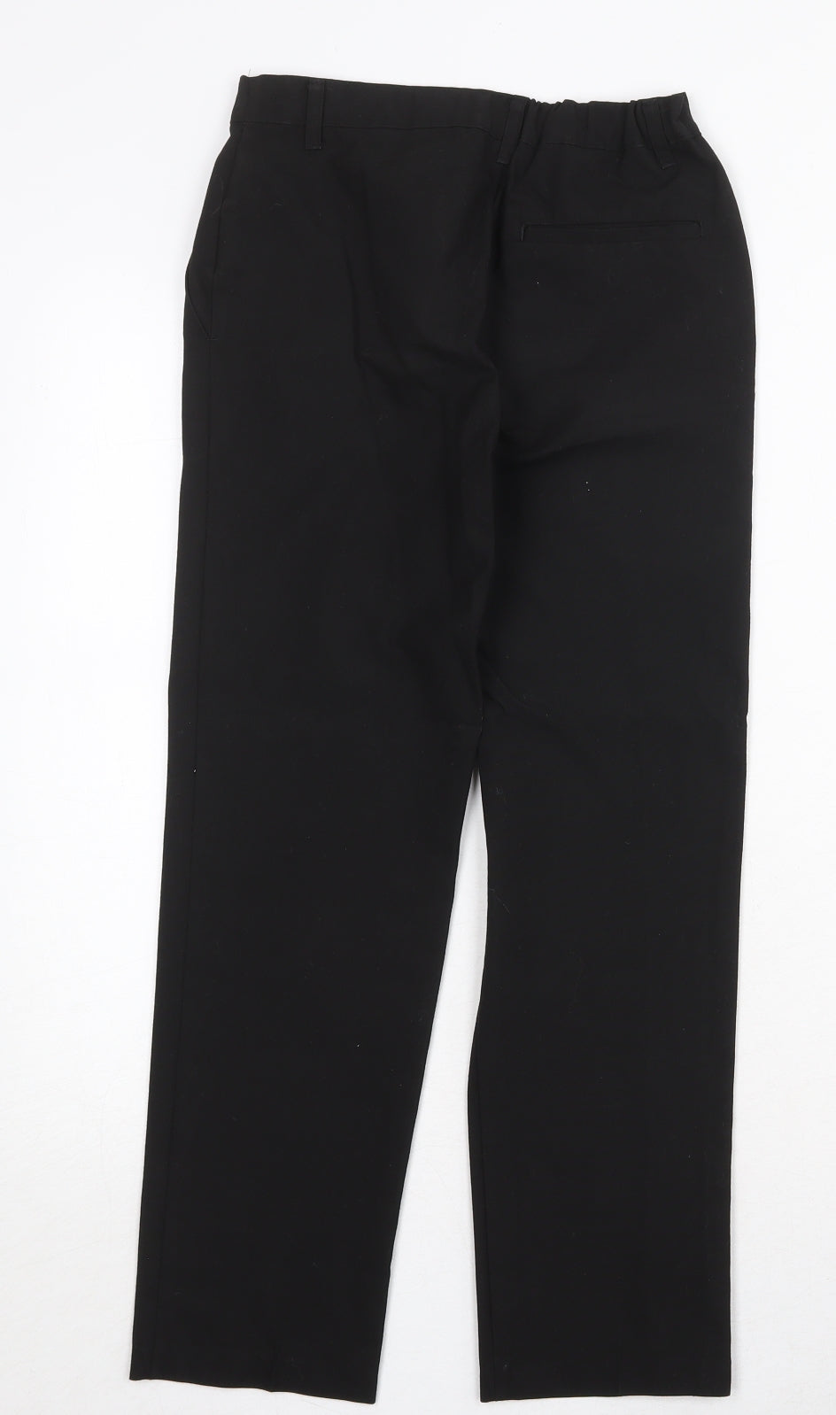 Marks and Spencer Boys Black Polyester Dress Pants Trousers Size 10-11 Years Regular Zip
