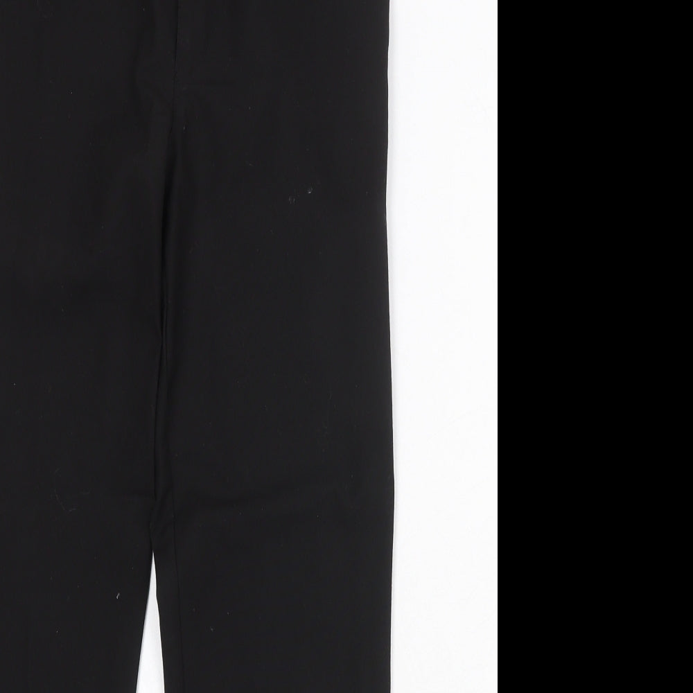 Marks and Spencer Boys Black Polyester Dress Pants Trousers Size 10-11 Years Regular Zip