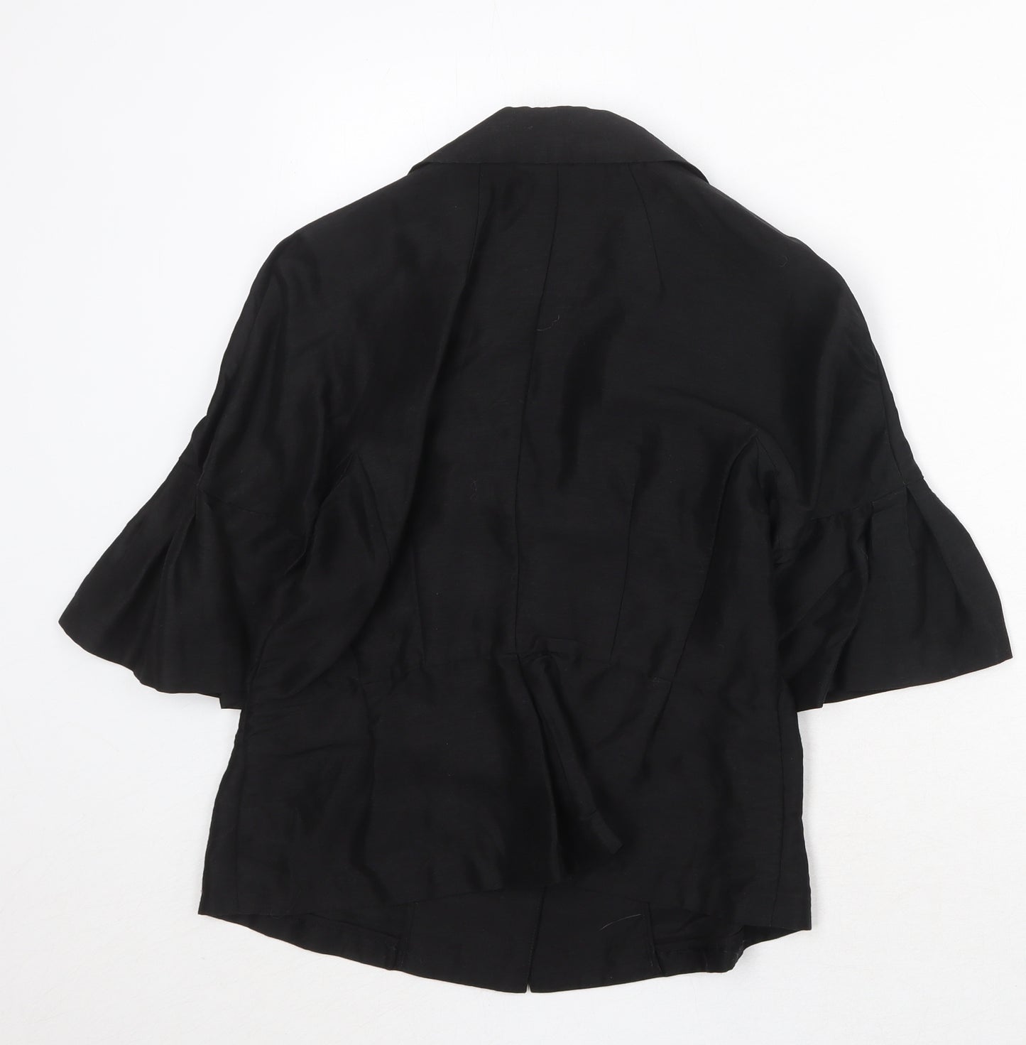Coast Womens Black Linen Jacket Blazer Size 12