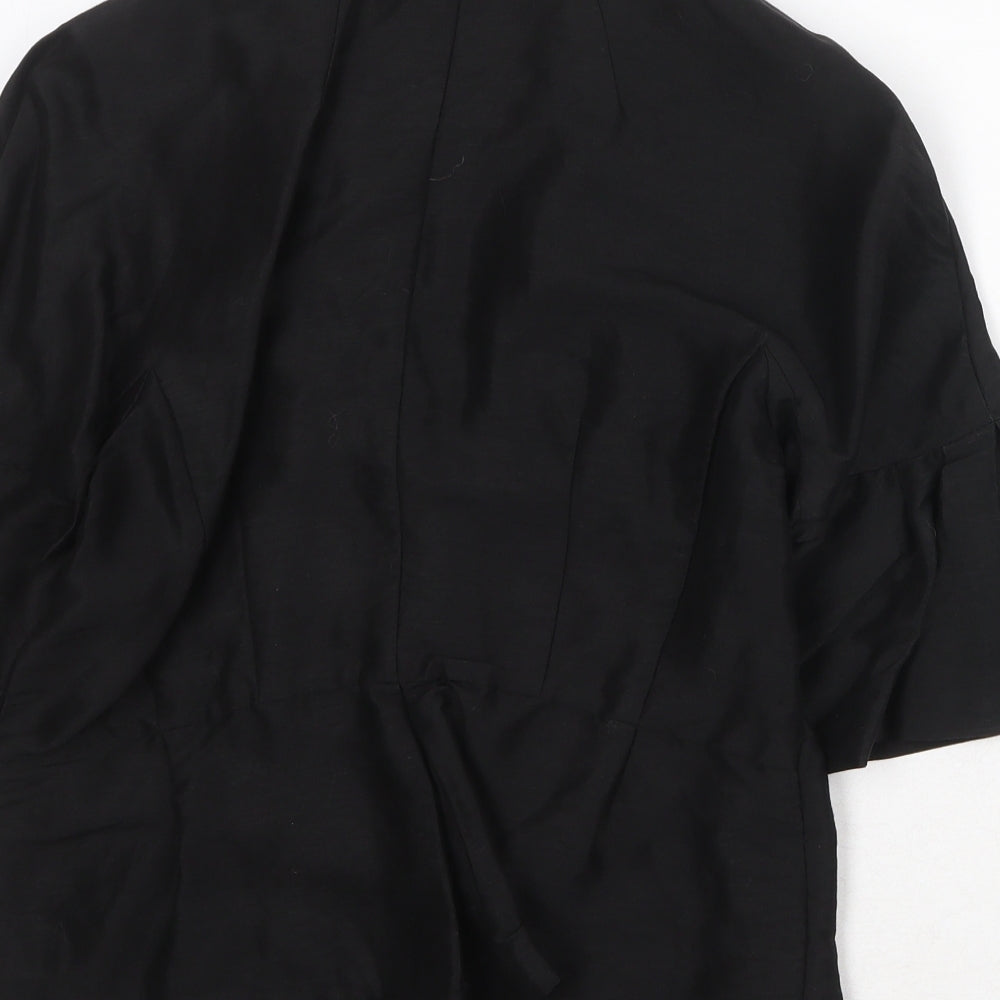 Coast Womens Black Linen Jacket Blazer Size 12