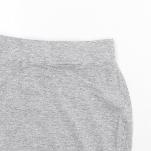 New Look Womens Grey Polyester A-Line Skirt Size 8