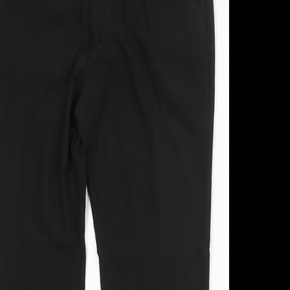 NEXT Mens Black Polyester Dress Pants Trousers Size 36 in Regular Zip