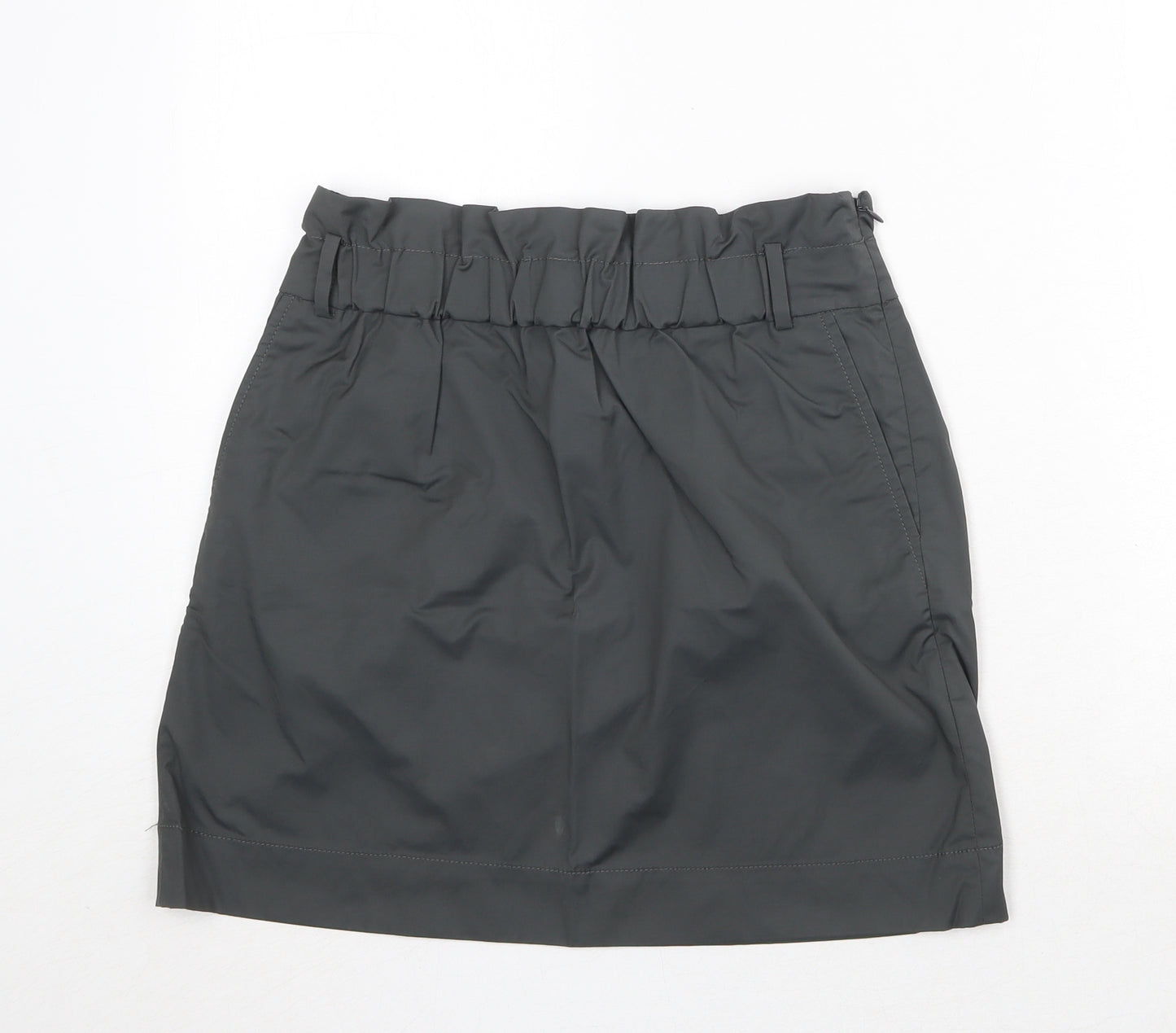 Banana Republic Womens Grey Cotton Mini Skirt Size S Zip